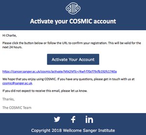 Activate your COSMIC account